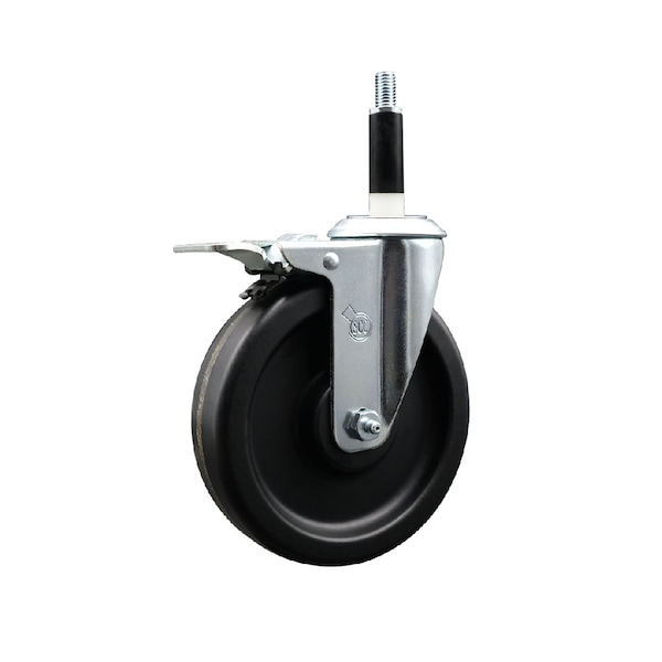 6'' Phenolic Swivel 7/8'' Expanding Stem Caster Total Lock Brake